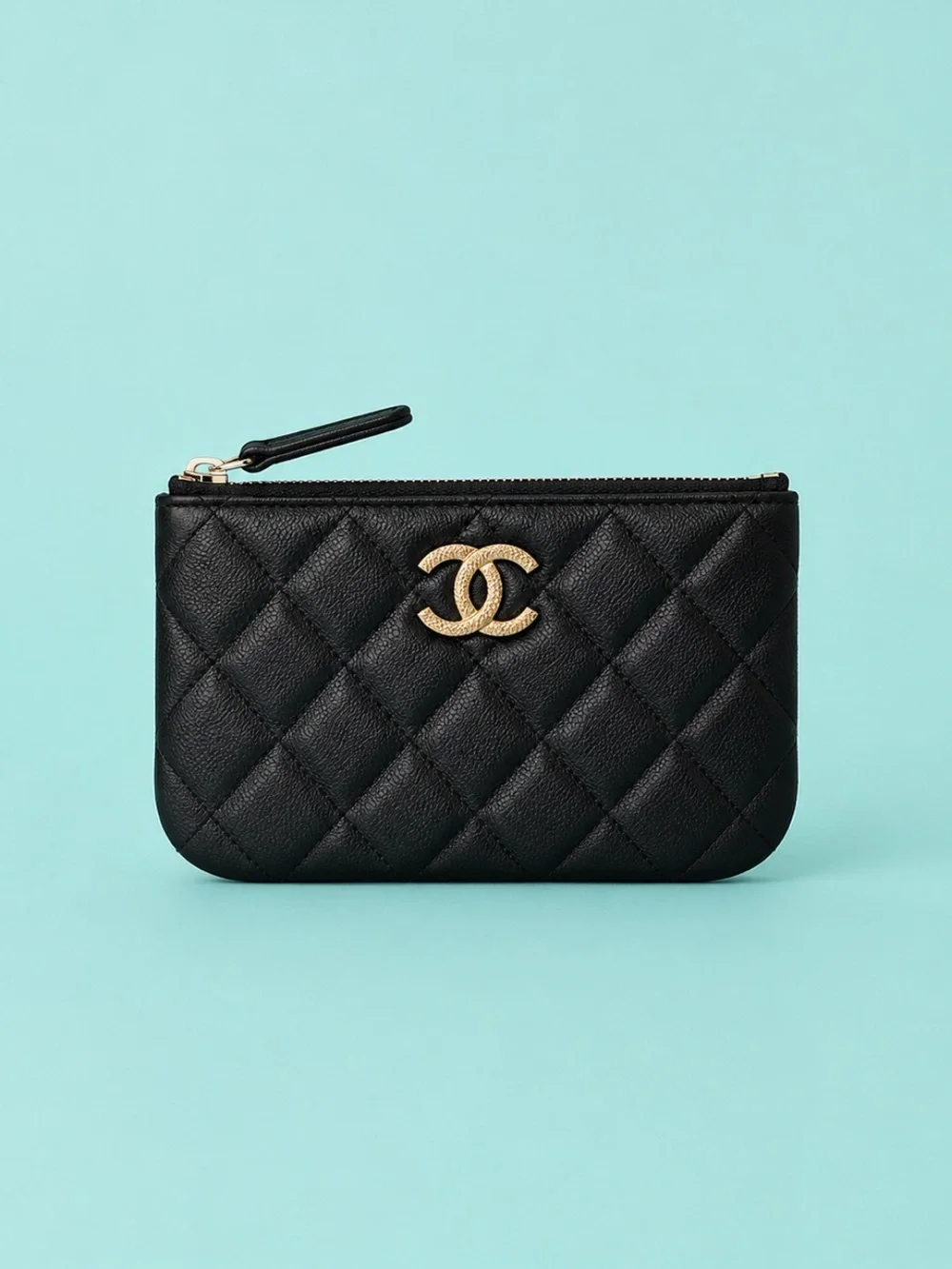 🔥CHANEL Mini Caviar Case in Black